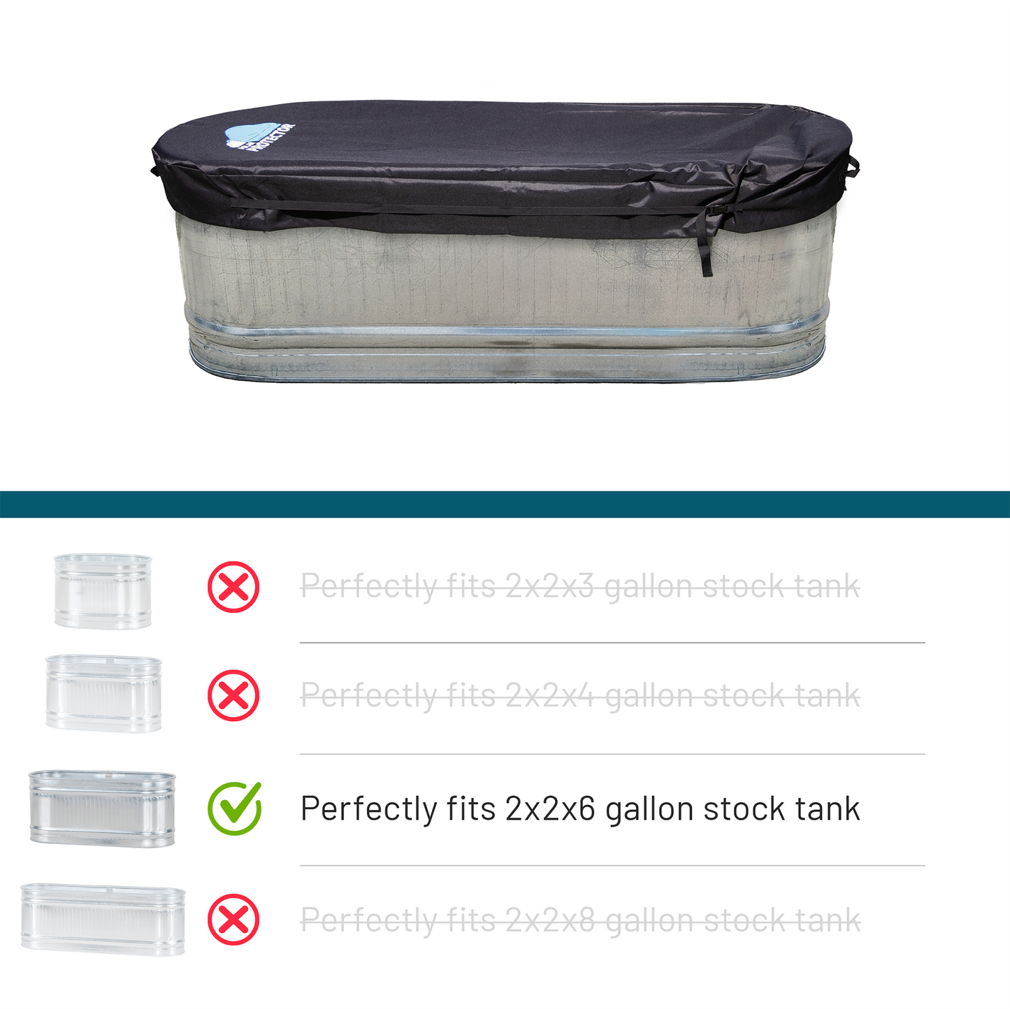 2 X 2 X 6 Galvanized Stock Tank Cover