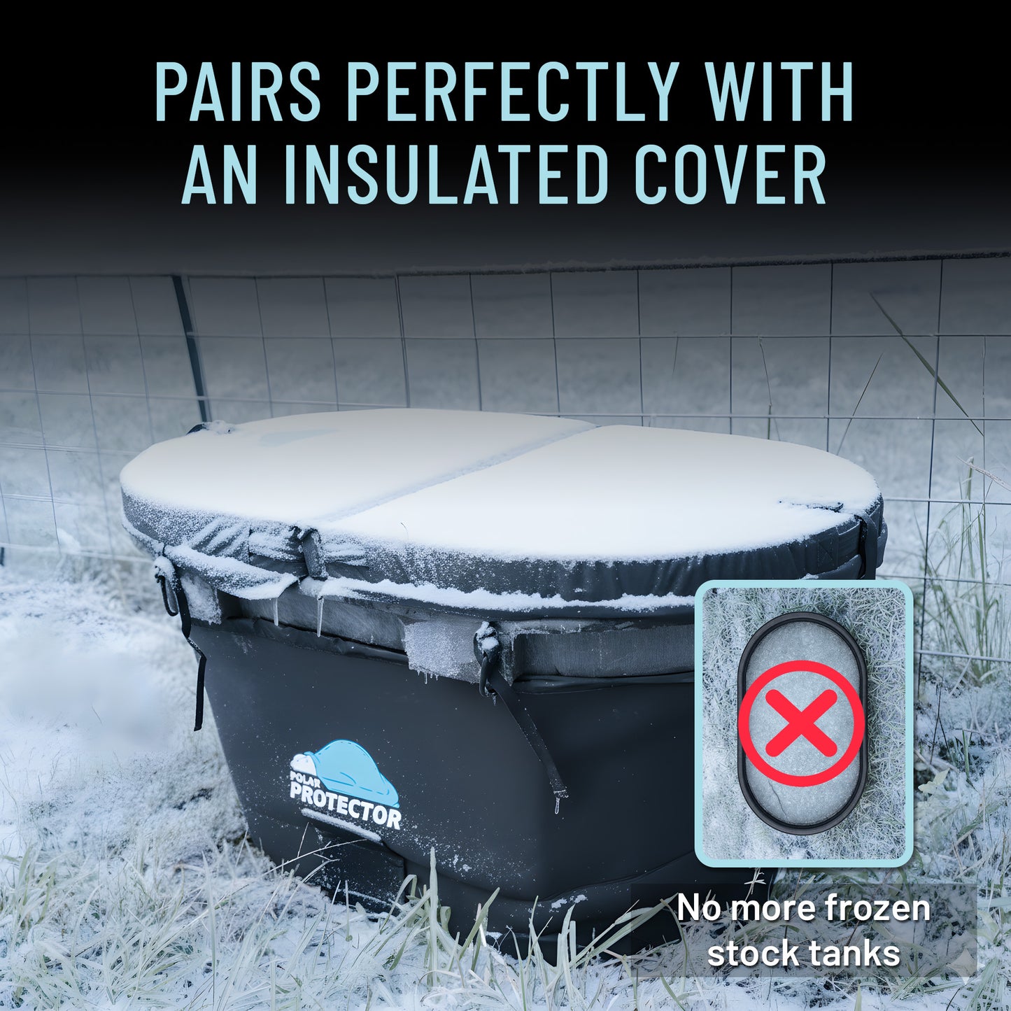 100 Gallon Rubbermaid 5mm Neoprene Insulated Slip for 100 Gallon Oval Stock Tank