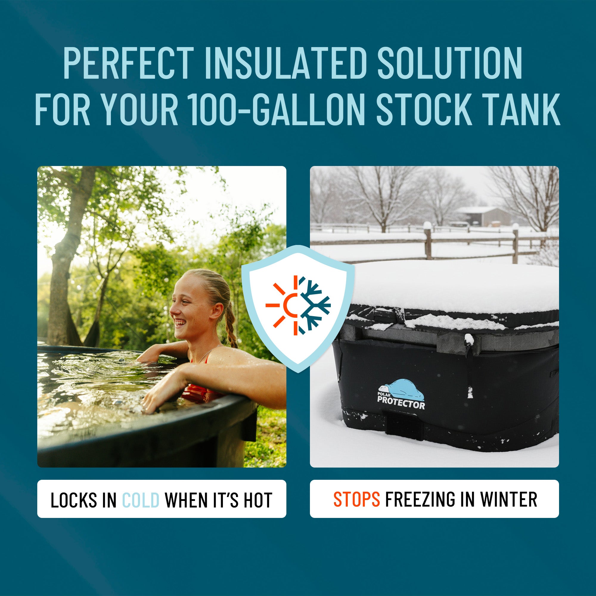 100-Gallon Insulated Hard Stock Tank Cover