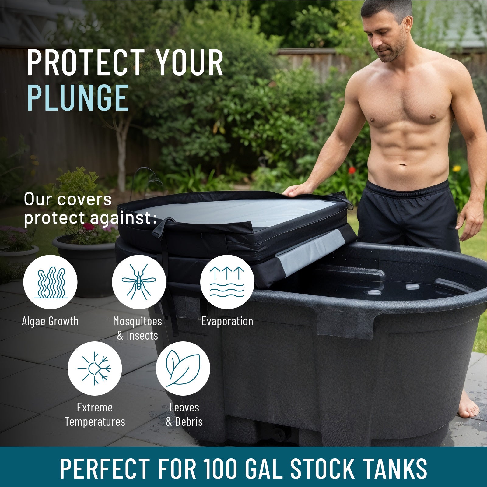 100-Gallon Insulated Hard Stock Tank Cover