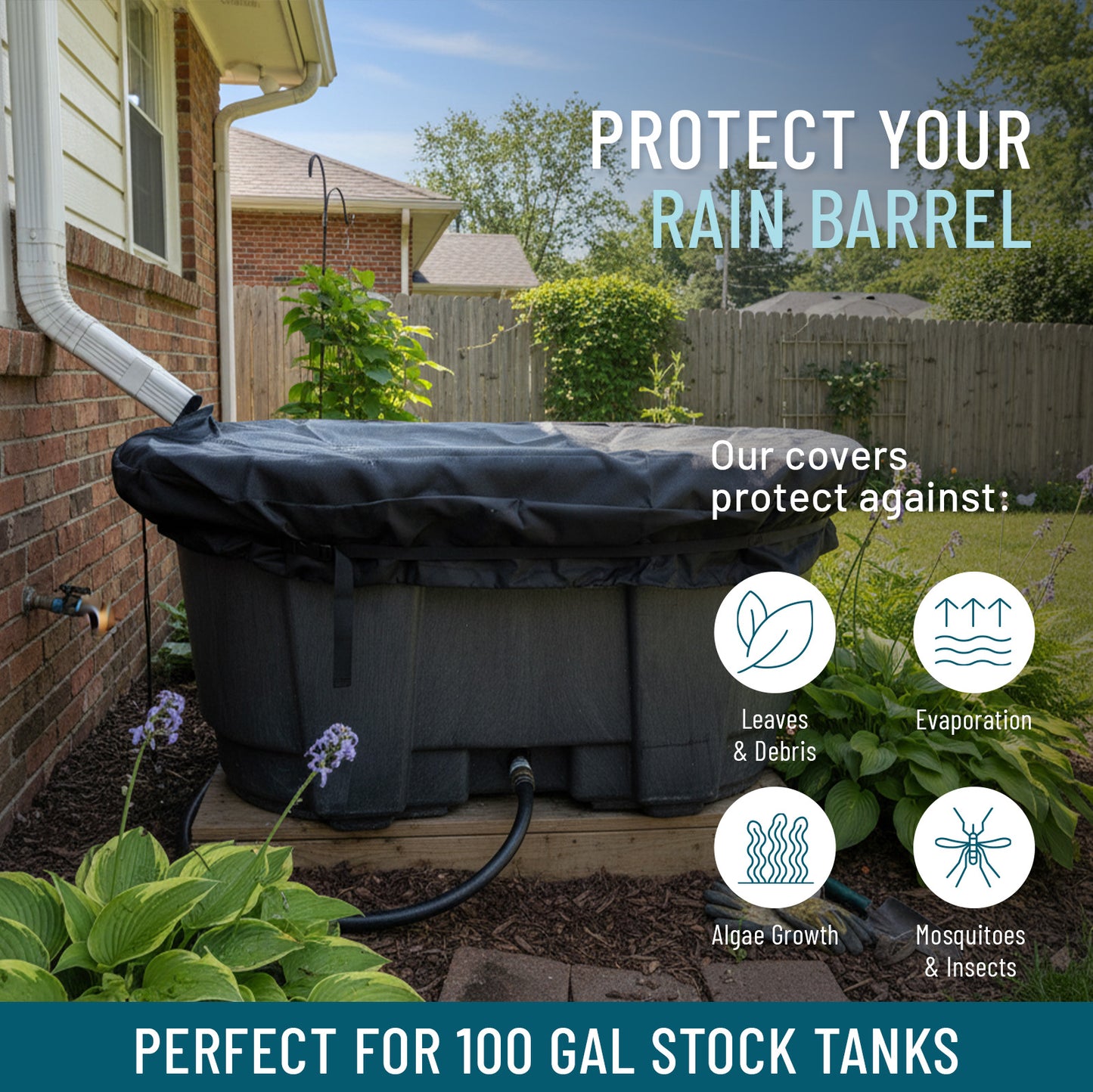 100-Gallon Oval Tight Mesh Stock Tank Cover