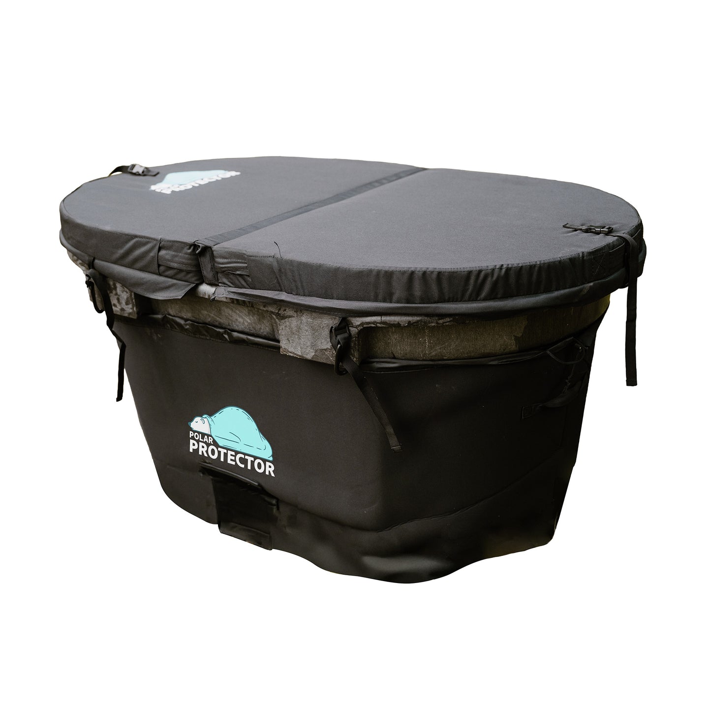 BUNDLE HARD COVER + SLEEVE 5mm Neoprene Insulated Slip for 100 Gallon Oval Stock Tank Koozie