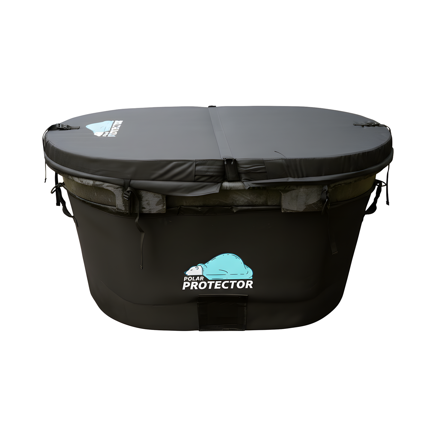 BUNDLE HARD COVER + SLEEVE 5mm Neoprene Insulated Slip for 100 Gallon Oval Stock Tank Koozie
