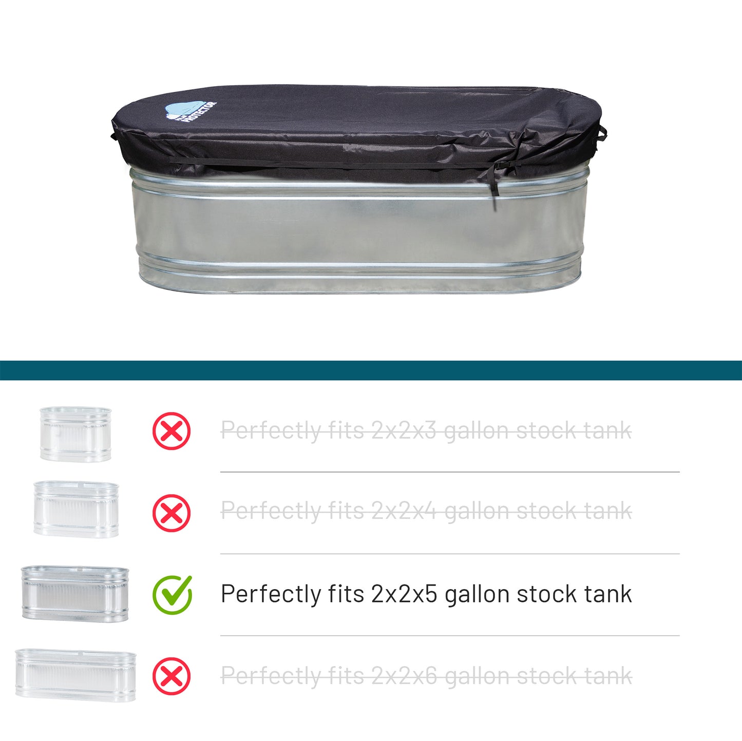 2 X 2 X 5 Galvanized Stock Tank Cover