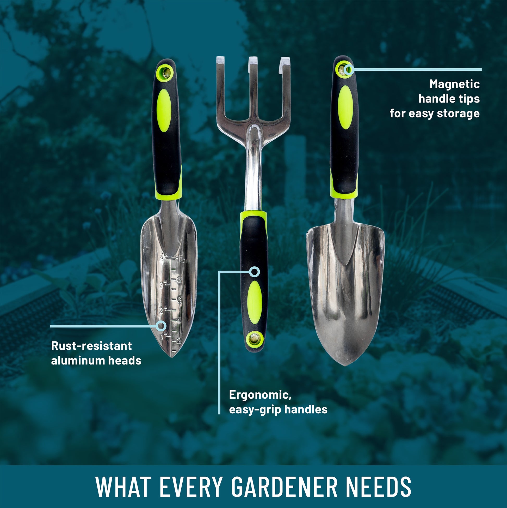 long handle garden tools set The Original Magnetic Garden Tool Set By Polar Protector 3 Pack