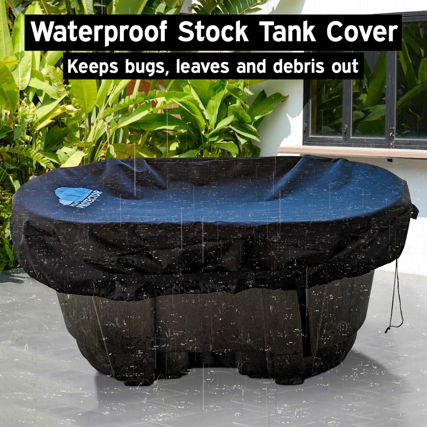 Polar Protector cold plunge stock tank covers keep bugs, leaves and debris out of your cold plunge stock tank.