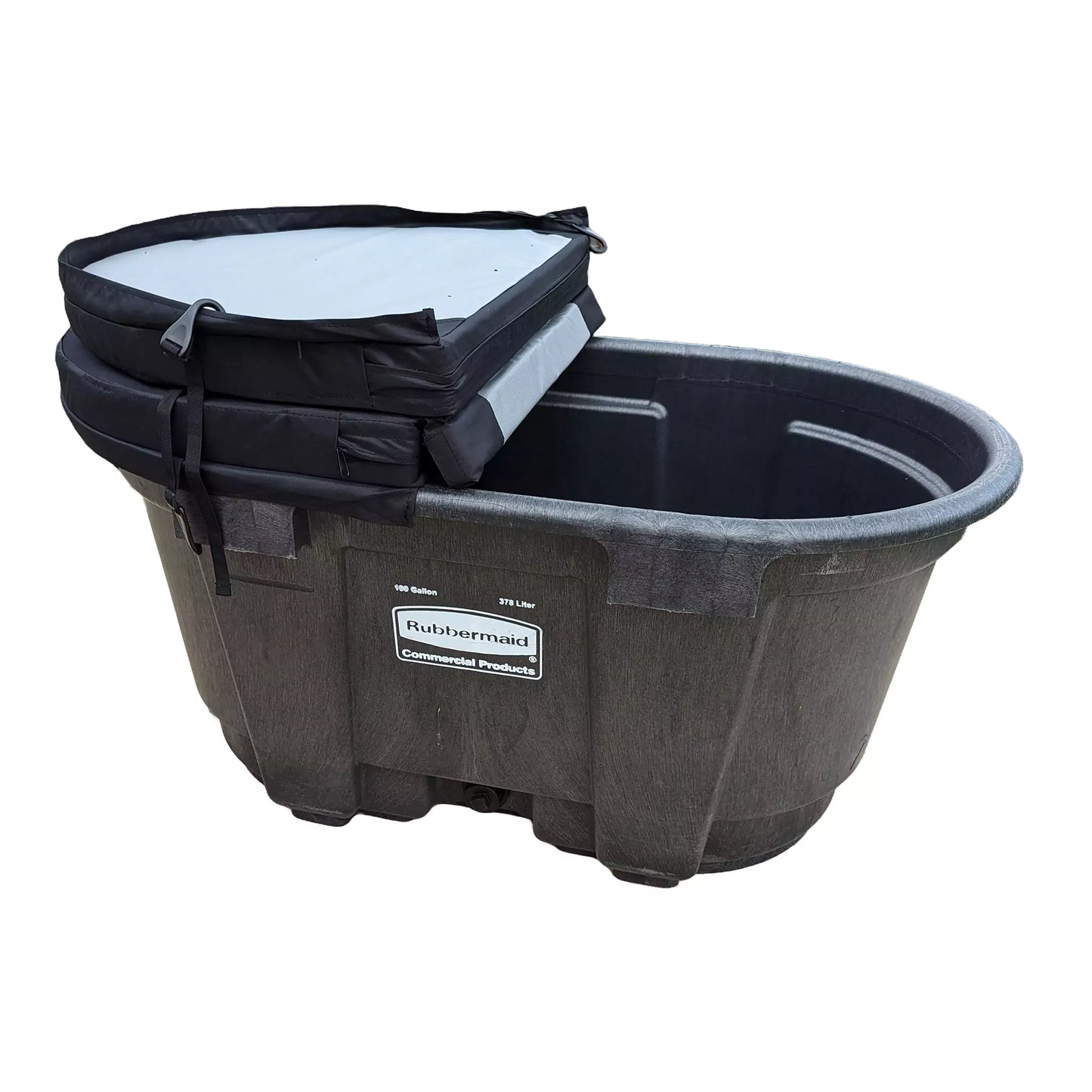 The Polar Protector insulated hard stock tank cover keeps your cold plunge water colder for longer and cleaner, too!